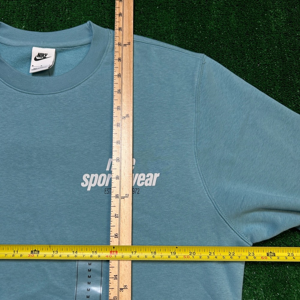 Nike Sportswear Crewneck Sweatshirt HJ2173-464 Teal Blue Mens Size M - Picture 8 of 9